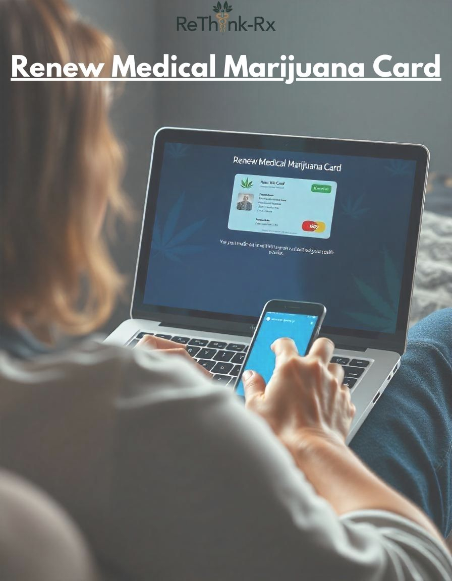 Virginia Medical Marijuana Card Renewal Process With ReThink-RxRenew your medical marijuana card online in Virginia easily with ReThink-Rx. With ReThink-Rx, you can complete the entire renewal online without needing a state-issued card.  Book an appointment now at https://rethink-rx.com/how-to-renew-medical-marijuanas-card-in-virginia/.